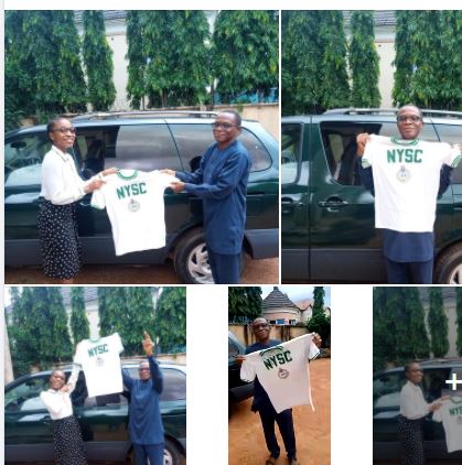 Lecturer gifts his NYSC shirt to his daughter 37-yrs after he served
